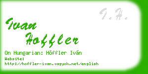 ivan hoffler business card